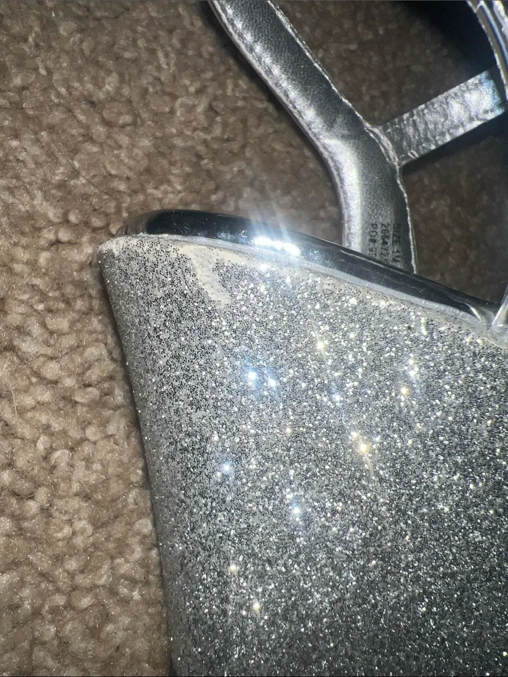 CCM Silver Girls Dress Sandals with Sparkle